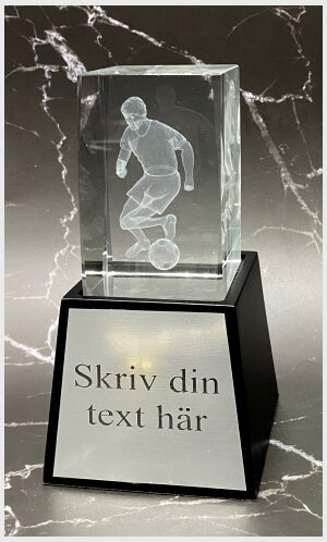 3D Glas Fotboll Herr