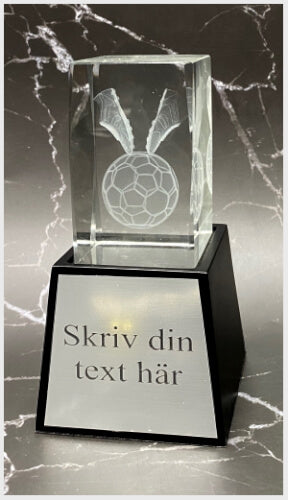 3D Glas Fotboll Neutral