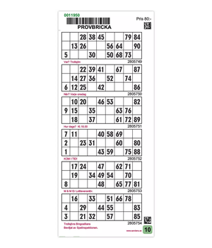 Bingoblad Internbingo