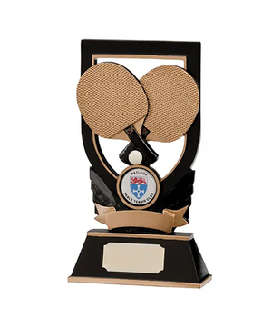 Bordtennisstatyett i färg